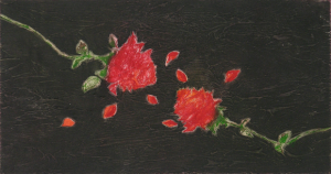 Ermanno Barovero, Due Rose (fondo nero), courtesy Studio Fornaresio