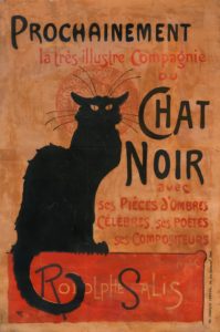 Théophile-Alexandre Steinlen, Prochainement la très illustre Compagnie du Chat Noir…, litografia a colori, manifesto per Lo Chat Noir (proveniente dalla collezione personale di Rodolphe Salis), Paris, 1894