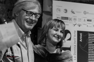 Vittorio Sgarbi e Eva Amos durante la scorsa edizione